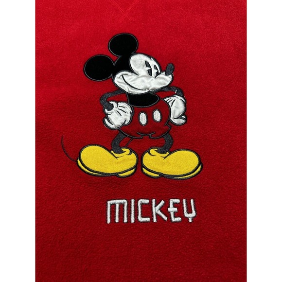 Disney Mickey Mouse Hooded Pullover Unisex Fleece Large - Minor Wear - Picture 7 of 15